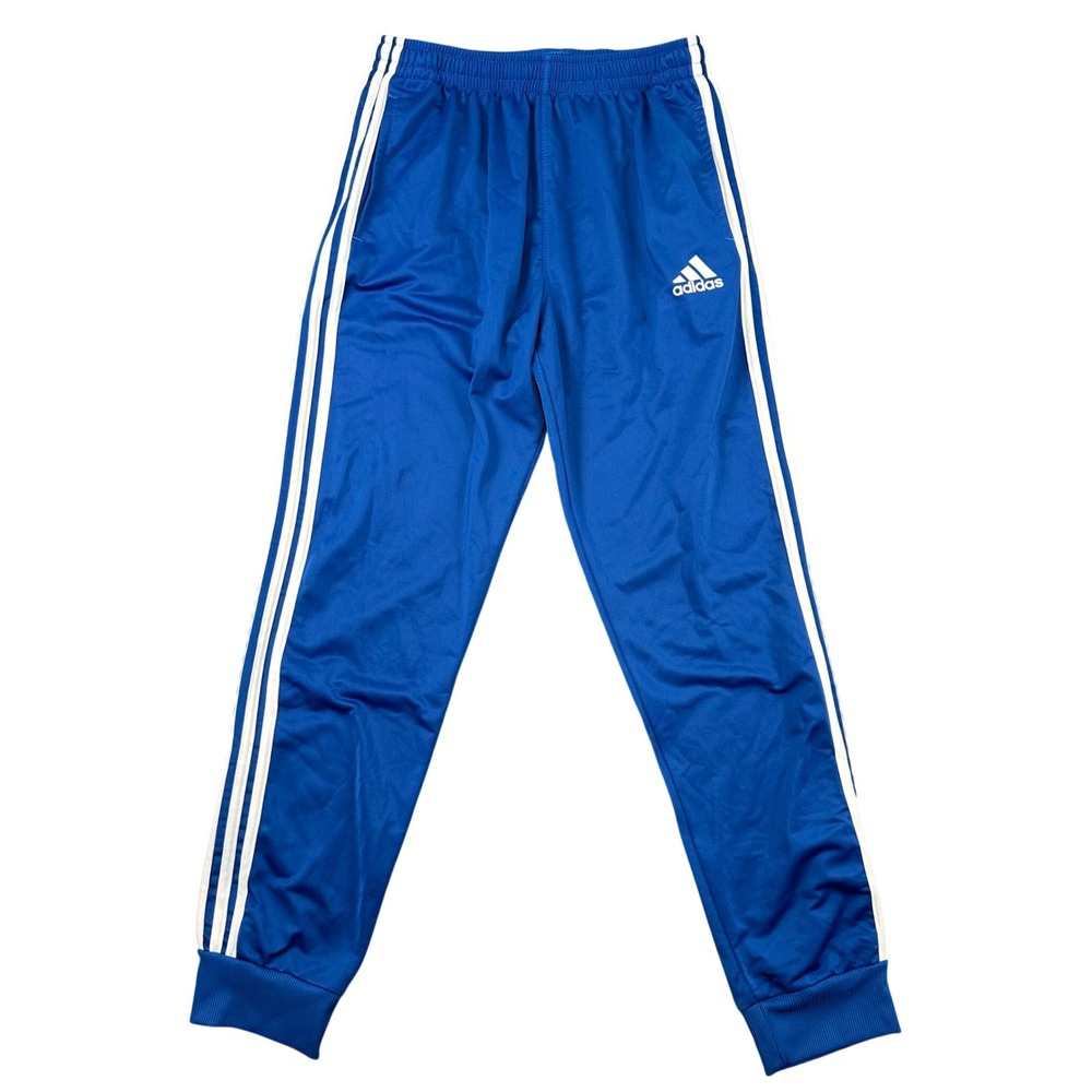 Adidas Track Pants Mens XL Tapered Royal Blue Trainer Sweatpants 3 Stripe Y2K